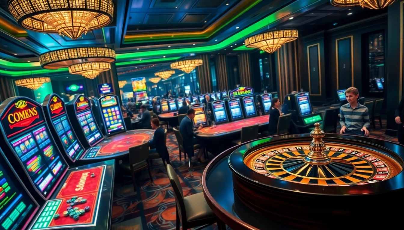 Experience thrilling gameplay at mb66.nyc with players enjoying the vibrant casino atmosphere.