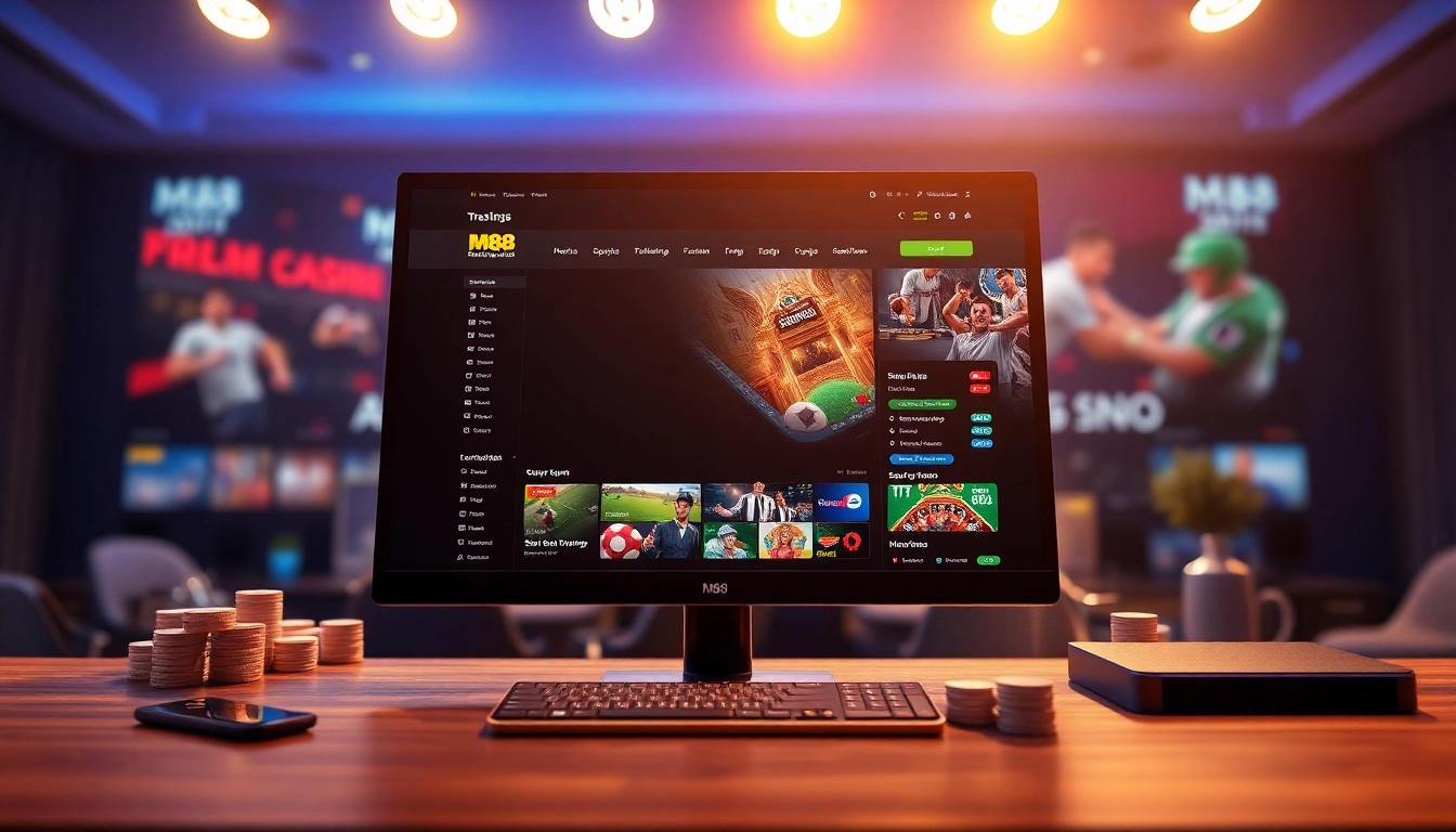 Vibrant M88 online betting platform interface showcasing sports and casino options for m88.com.mx